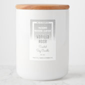 白製品包装ラベルシルバーグリッター雨 フードラベル (正面)