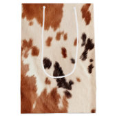 白褐色の牛革 ミディアムペーパーバッグ (裏面)