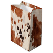 白褐色の牛革 ミディアムペーパーバッグ (裏面アングル)