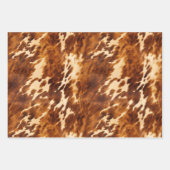 白褐色の牛革 ラッピングペーパーシート (正面2)