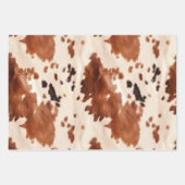 白褐色の牛革 ラッピングペーパーシート (正面)