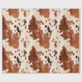 白褐色の牛革 ラッピングペーパー (フラット)