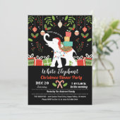 白象のクリスマスパーティー贈答品交換 招待状 (スタンド正面)