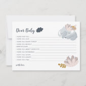 白象の花がベビーを願う シーズンカード (正面)