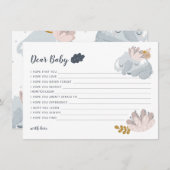 白象の花がベビーを願う シーズンカード (正面/裏面)