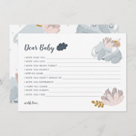 白象の花がベビーを願う シーズンカード