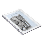 白象パーソナライズされた類 ノートブック (右側)