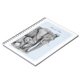 白象パーソナライズされた類 ノートブック (左側)