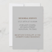 白貝葬追悼式 招待状 (裏面)