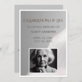 白貝葬追悼式 招待状 (正面/裏面)