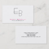 白質精巧モノグラム 名刺 (正面/裏面)