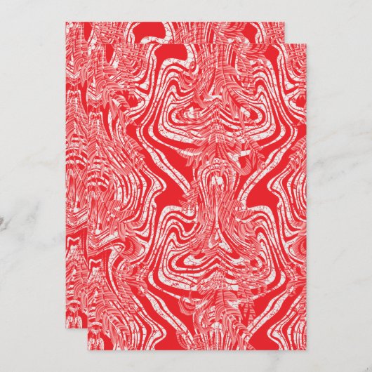 白赤と白い背中の模様の像 シーズンカード (正面/裏面)