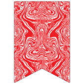 白赤と白い背中の模様の像 バンティングフラッグ (第1の旗)