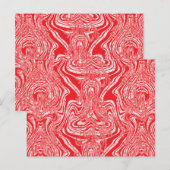 白赤と白い背中の模様の像 ポストカード (正面/裏面)