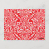 白赤と白い背中の模様の像 ポストカード (裏面)