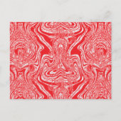 白赤と白い背中の模様の像 ポストカード (正面)