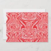 白赤と白い背中の模様の像 招待状 (裏面)