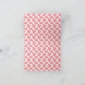 白赤と白い背景の花柄 サンキューカード (内部)