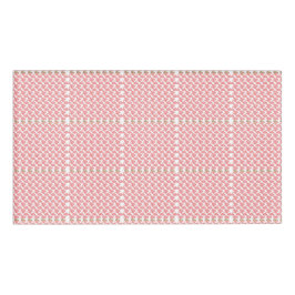 白赤と白い背景の花柄 名札