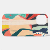 白赤と緑の抽象芸術絵画 Case-Mate iPhoneケース (裏面 (横))