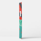 白赤と緑の抽象芸術絵画 Case-Mate iPhoneケース (裏面 / 右)