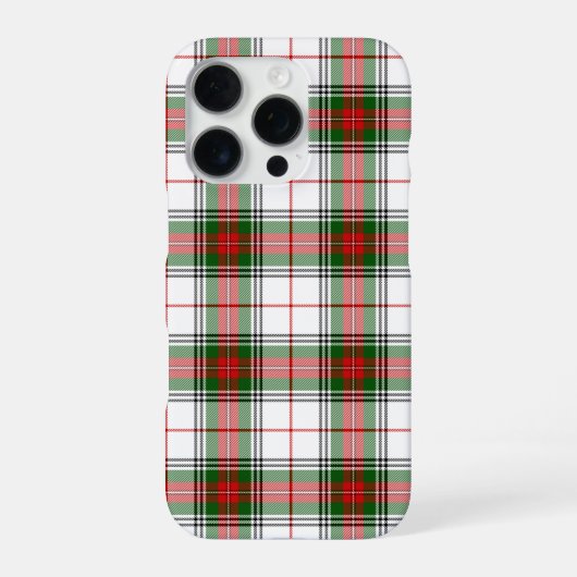 白赤緑のスチュアートタータンチェック iPhoneケース (裏面)