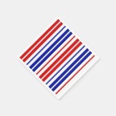 白赤青ストライプ柄   スタンダードカクテルナプキン (角)