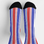 白赤青ストライプ柄   ソックス (上部)
