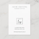 白赤面ハート最高のMOM贈答用イヤリングディスプレイ プレイスカード (裏面)