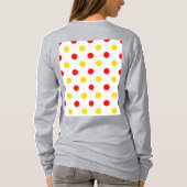 白赤黄色ドットデザイン Tシャツ (裏面)