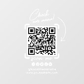 白透明ビジネスQRコードソーシャルメディア ウィンドウサイン (シート)