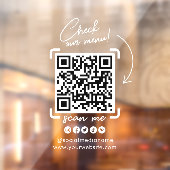 白透明ビジネスQRコードソーシャルメディア ウィンドウサイン (シート2)