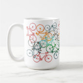 白違う色の自転車 コーヒーマグカップ (左)