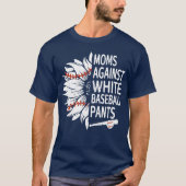 白野球パンツにサンフラワーが寄り添う Tシャツ (正面)