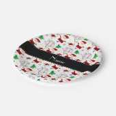 白野球パーソナライズされたのクリスマス ペーパープレート (アングル)