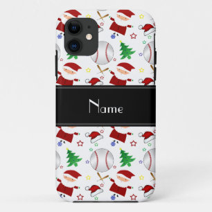 白野球パーソナライズされたのクリスマス iPhone 11 ケース