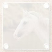 白野馬 ガラスコースター (裏面)