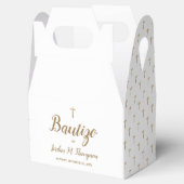 白金のクロスをカスタマイズしたスペイン風の洗礼 フェイバーボックス (オープン)