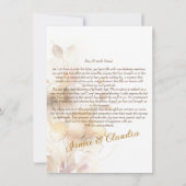 白金の優雅な秋の花 招待状 (裏面)