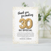 白金の30歳の誕生日 サンキューカード (スタンド正面)