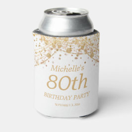 白金グリッターサプライズ80歳の誕生日 缶クーラー