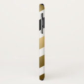 白金ゴールドと黒ストライプ色のパターン Case-Mate iPhoneケース (裏面/左)