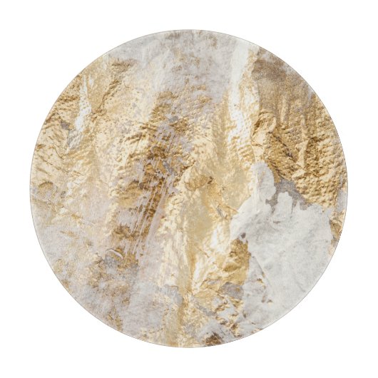 白金ゴールドのブ絵を描ラシテクスチャ カッティングボード (正面)