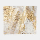 白金ゴールドのブ絵を描ラシテクスチャ フリースブランケット (正面(横))