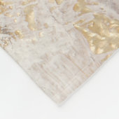 白金ゴールドのブ絵を描ラシテクスチャ フリースブランケット (角)