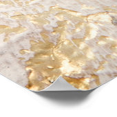 白金ゴールドのブ絵を描ラシテクスチャ ポスター (角)