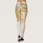 白金ゴールドのブ絵を描ラシテクスチャ レギンス (裏面)