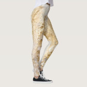 白金ゴールドのブ絵を描ラシテクスチャ レギンス (右)