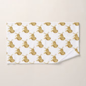 白金ゴールドアフリカライオン白バスルーム バスタオルセット (ハンドタオル)