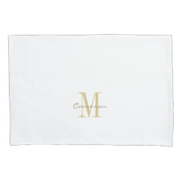 白金ゴールドイニシャルと名前パーソナライズされた 枕カバー
